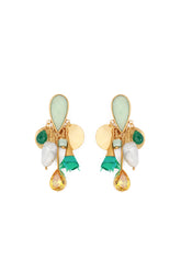 Brincos  Zaya Chandeliers Green